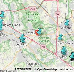 Mappa Viale Marco Polo Ovest, 20027 Rescaldina MI, Italia (7.11684)