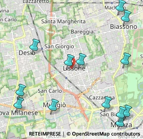 Mappa Via San Carlo, 20851 Lissone MB, Italia (2.90846)