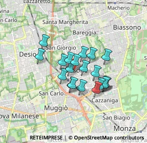 Mappa Via San Carlo, 20851 Lissone MB, Italia (1.199)