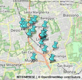 Mappa Via San Carlo, 20851 Lissone MB, Italia (1.2765)