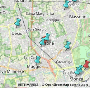 Mappa Via San Carlo, 20851 Lissone MB, Italia (2.83727)