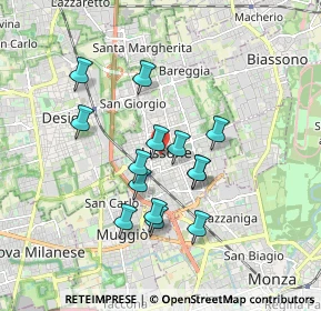 Mappa Via San Carlo, 20851 Lissone MB, Italia (1.49714)