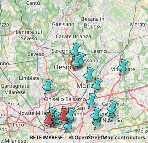 Mappa Via San Carlo, 20851 Lissone MB, Italia (9.4135)