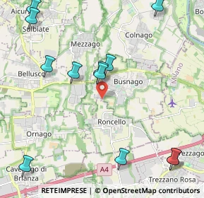 Mappa Via dei Pini, 20874 Busnago MB, Italia (2.63833)