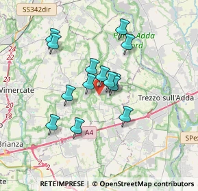 Mappa Via dei Pini, 20874 Busnago MB, Italia (2.76929)