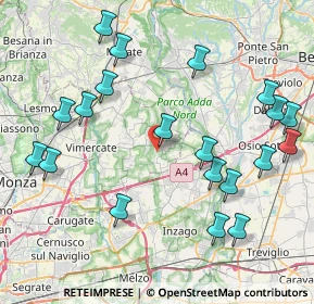 Mappa Via dei Pini, 20874 Busnago MB, Italia (9.386)
