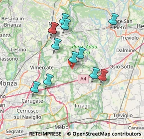 Mappa Via dei Pini, 20874 Busnago MB, Italia (6.89083)