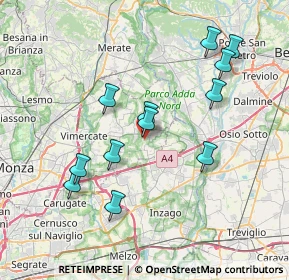 Mappa Via dei Pini, 20874 Busnago MB, Italia (7.30667)