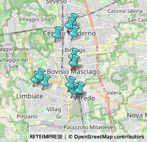 Mappa Via Toti, 20813 Bovisio-Masciago MB, Italia (1.52385)