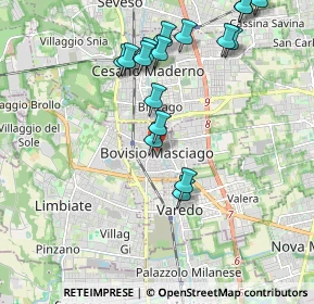 Mappa Via Toti, 20813 Bovisio-Masciago MB, Italia (2.13353)