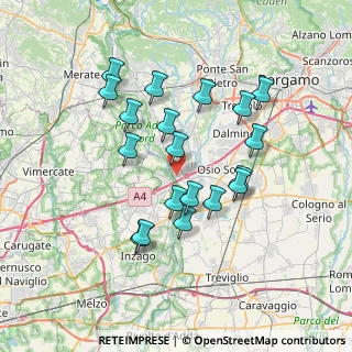 Mappa Via Vittorio Veneto, 24042 Capriate San Gervasio BG, Italia (6.55474)