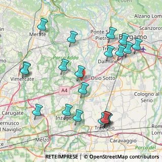 Mappa Via Vittorio Veneto, 24042 Capriate San Gervasio BG, Italia (9.441)