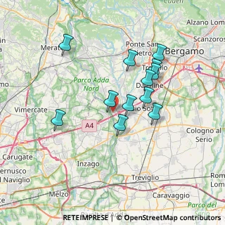 Mappa Via Vittorio Veneto, 24042 Capriate San Gervasio BG, Italia (6.22333)