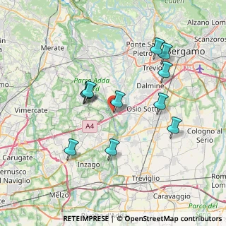Mappa Via Vittorio Veneto, 24042 Capriate San Gervasio BG, Italia (6.93364)