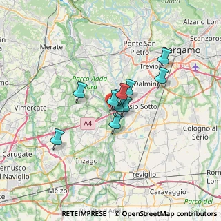 Mappa Via Vittorio Veneto, 24042 Capriate San Gervasio BG, Italia (4.18455)