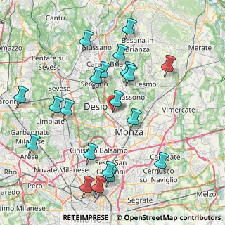Mappa Via Giuseppe Garibaldi, 20035 Lissone MB, Italia (8.802)