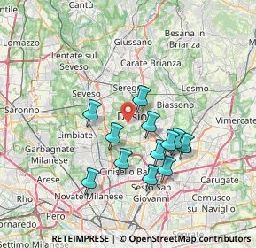 Mappa Via Pietro da Desio, 20832 Desio MB, Italia (6.1225)