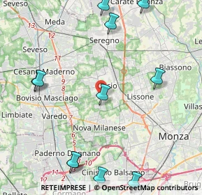 Mappa Via Pietro da Desio, 20832 Desio MB, Italia (5.7525)