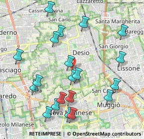 Mappa Via Pietro da Desio, 20832 Desio MB, Italia (2.2375)