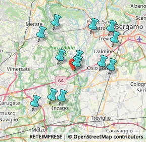 Mappa Via Antonio Rosmini, 20056 Trezzo sull'Adda MI, Italia (7.26462)