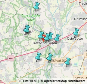 Mappa Via Antonio Rosmini, 20056 Trezzo sull'Adda MI, Italia (3.30667)