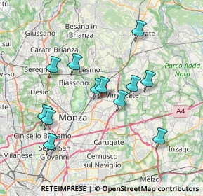 Mappa Via Bergamina, 20862 Arcore MB, Italia (6.975)