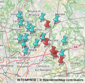 Mappa Via Bergamina, 20862 Arcore MB, Italia (6.91684)