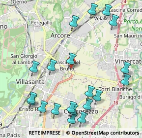 Mappa Via Bergamina, 20862 Arcore MB, Italia (2.572)