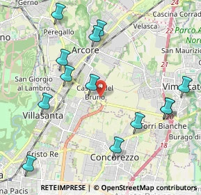 Mappa Via Bergamina, 20862 Arcore MB, Italia (2.33)