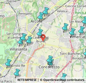Mappa Via Bergamina, 20862 Arcore MB, Italia (2.87278)