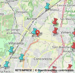 Mappa Via Bergamina, 20862 Arcore MB, Italia (3.414)