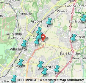 Mappa Via Bergamina, 20862 Arcore MB, Italia (2.93059)