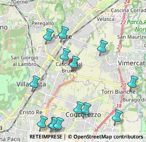 Mappa Via Bergamina, 20862 Arcore MB, Italia (2.45786)