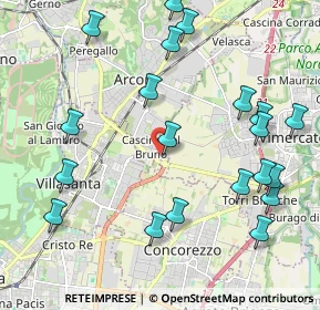 Mappa Via Bergamina, 20862 Arcore MB, Italia (2.4265)