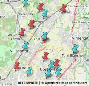 Mappa Via Bergamina, 20862 Arcore MB, Italia (2.361)