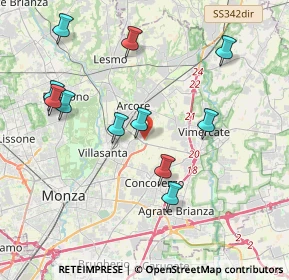 Mappa Via Bergamina, 20862 Arcore MB, Italia (4.00364)