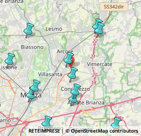 Mappa Via Bergamina, 20862 Arcore MB, Italia (6.55944)