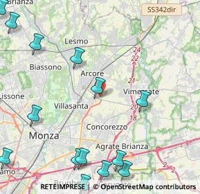 Mappa Via Bergamina, 20862 Arcore MB, Italia (6.45375)