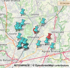 Mappa Via Leonardo da Vinci, 20058 Villasanta MB, Italia (3.8365)