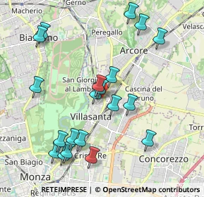 Mappa Via Leonardo da Vinci, 20058 Villasanta MB, Italia (2.1095)