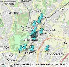 Mappa Via Leonardo da Vinci, 20058 Villasanta MB, Italia (1.261)