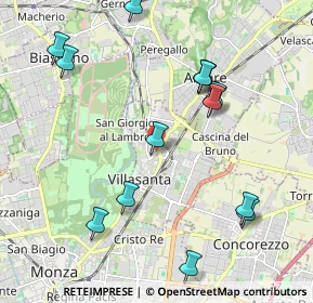 Mappa Via Leonardo da Vinci, 20058 Villasanta MB, Italia (2.255)