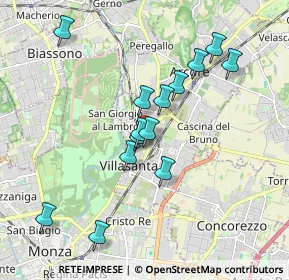 Mappa Via Leonardo da Vinci, 20058 Villasanta MB, Italia (1.70286)