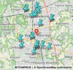 Mappa Via Garibaldi, 20813 Bovisio-Masciago MB, Italia (1.875)