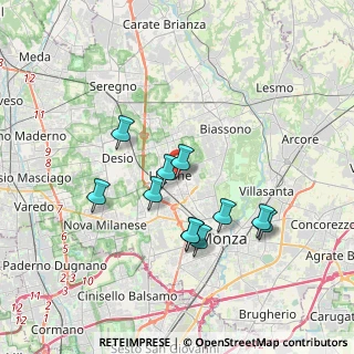 Mappa Via da Bergamo Damiano Frà, 20851 Lissone MB, Italia (3.23636)