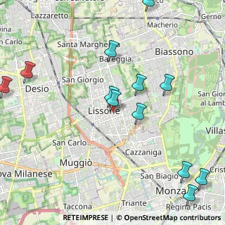 Mappa Via da Bergamo Damiano Frà, 20851 Lissone MB, Italia (2.56583)