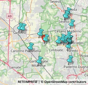 Mappa Via della Repubblica, 20033 Solaro MI, Italia (3.95222)
