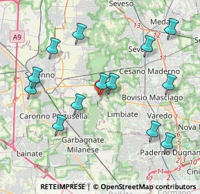 Mappa Via dell'Artigiano, 20033 Solaro MI, Italia (4.33538)
