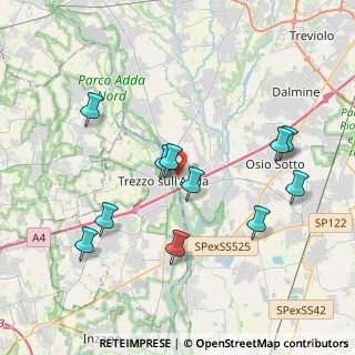 Mappa Via Benaglia, 24042 Capriate San Gervasio BG, Italia (3.91636)