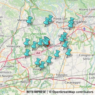 Mappa Via Benaglia, 24042 Capriate San Gervasio BG, Italia (6.472)